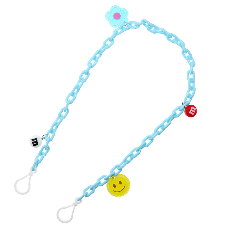  Hot Selling Children Resin Acrylic Face masking lanyard Anti-lost Masking Holder Strap Chain for