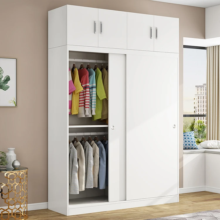 modern sliding door walkin closet shelf wooden wardrobes for bedroom
