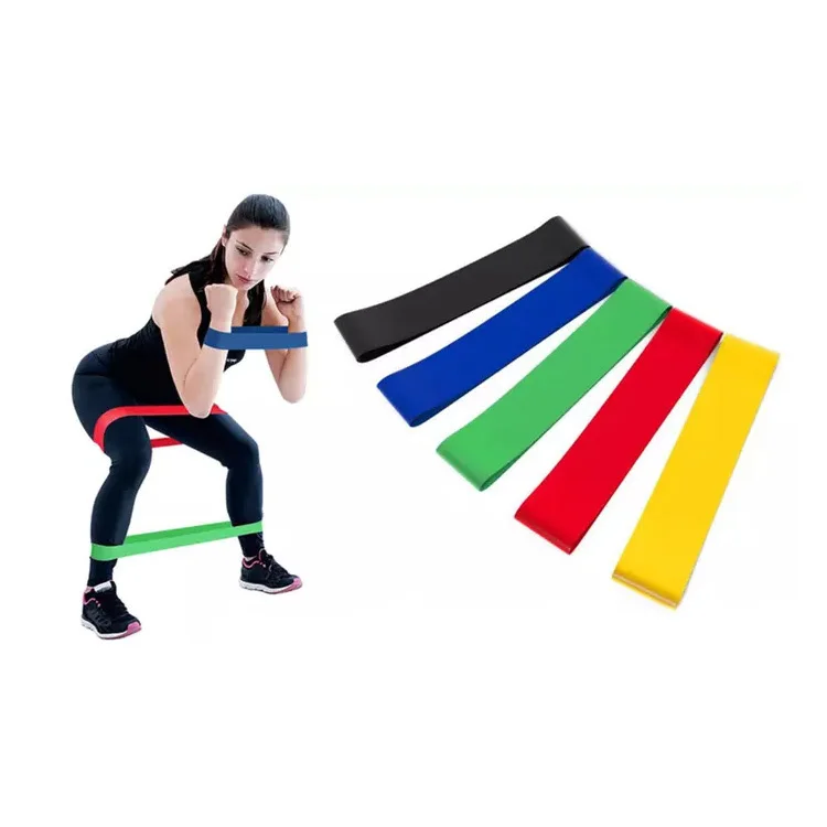 Custom Logo Gym Yoga Fitness loops Elastic Stretch Bands Latex  Workout Fit Resistance Bands Set