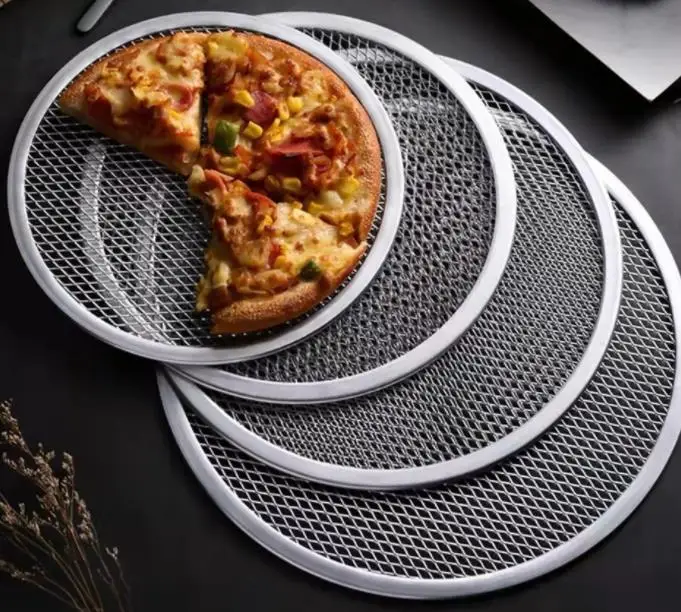 Hot Selling Aluminum Pizza Screen Baking Tray pizza tray pizza pan with hole