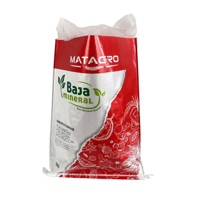 Wholesale Customizned design 20kg 25kg 50kg biodegradable plastic bopp laminated pp woven bags for organic urea fertilizers,