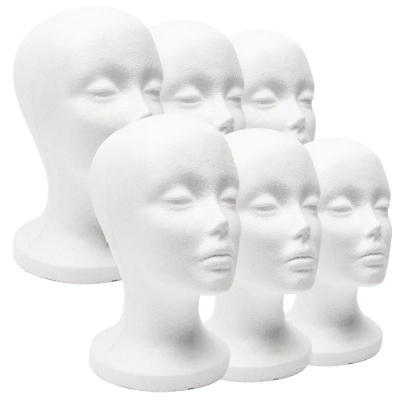Foam wig head tall female foam mannequin wig stand and holder for style model and display hair hats