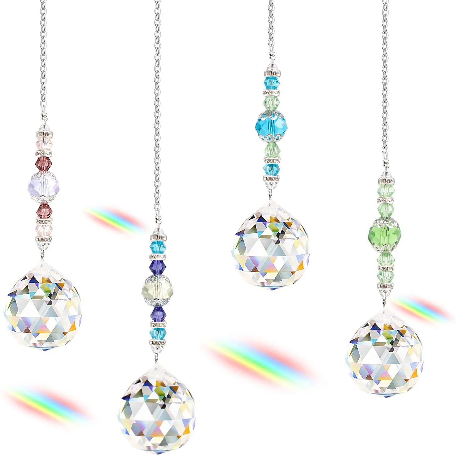 Crystal Wind Chime Sun Catcher Diamond Prisms Pendant Catcher Rainbow Hanging Drop Home Garden Decor Wind chime Window Catcher