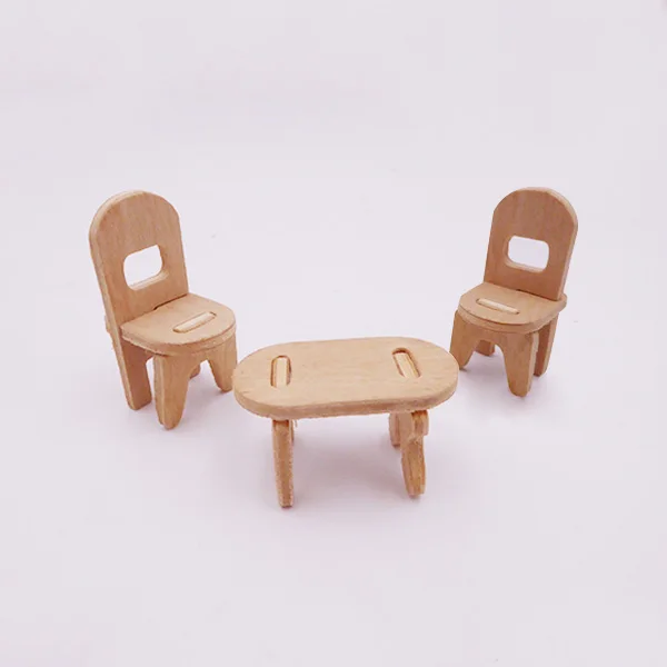3D wooden educational craft gift decoration puzzle Mini furniture doll house for girl gifts puzzle table educational puzzle