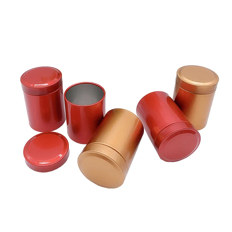 Low MOQ Custom Luxury Tea Tins China Supplier Empty Metal Tea Can For Round Tea Tin Canister Multicolor Tin Box
