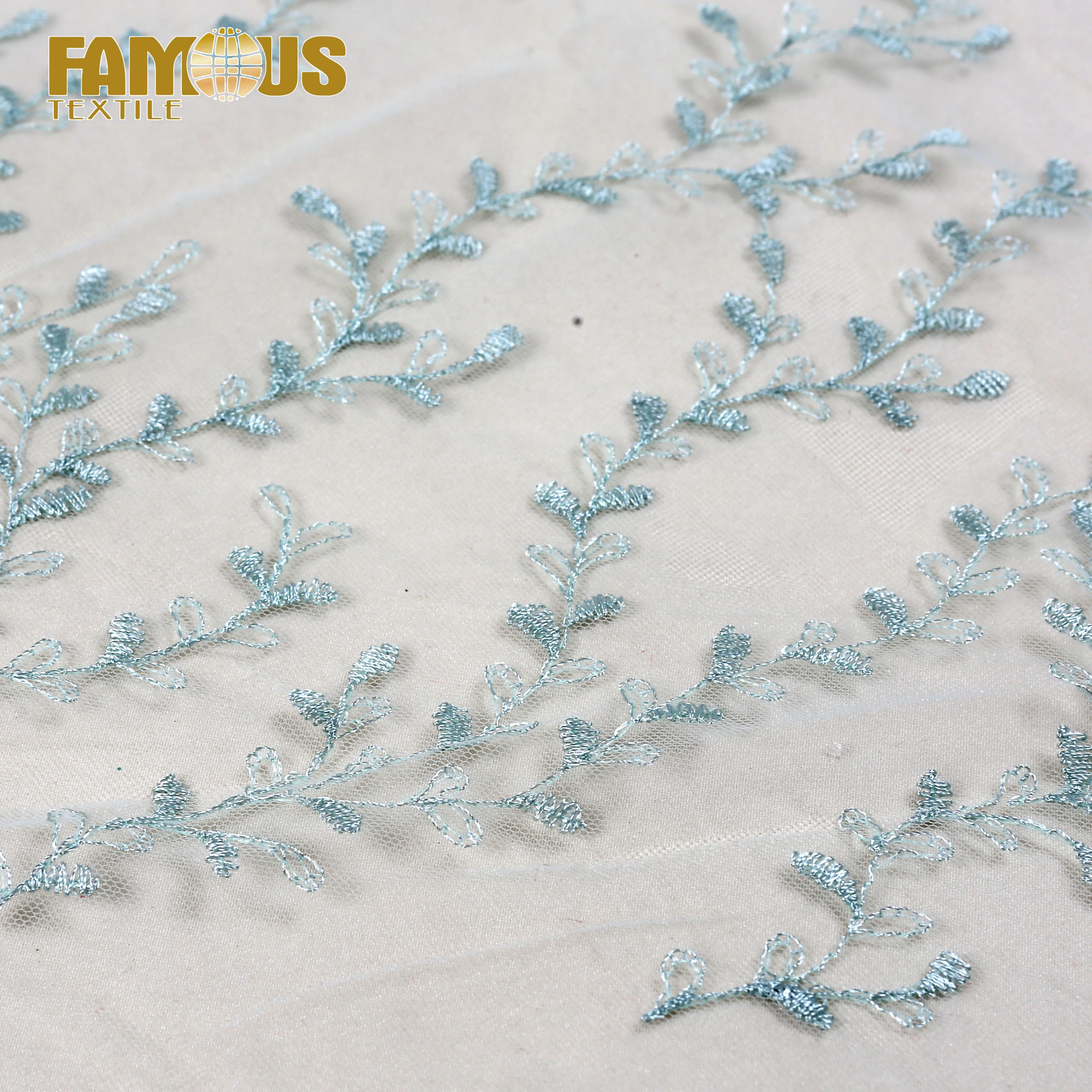 Готовый бренд роскошная вышитая Тюлевая кружевная ткань с гипюровым цветком для вечернего платья девочек