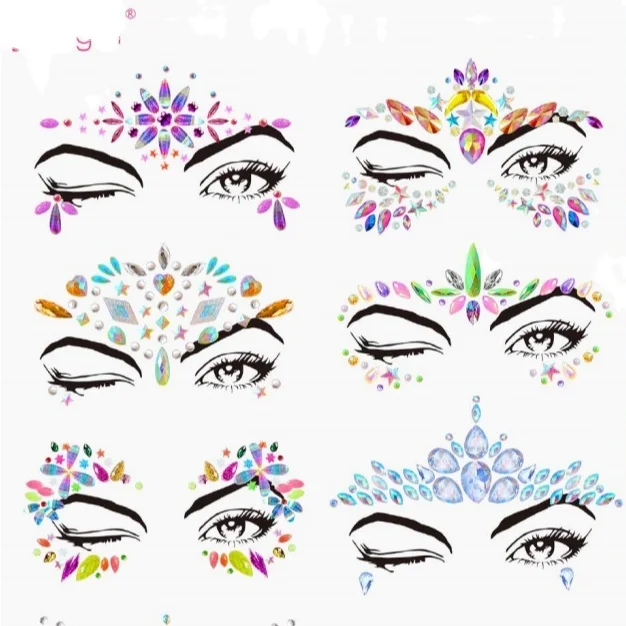 Новые модные украшения для праздника вечеринки тела клейкая поверхность самоклеящаяся наклейка со