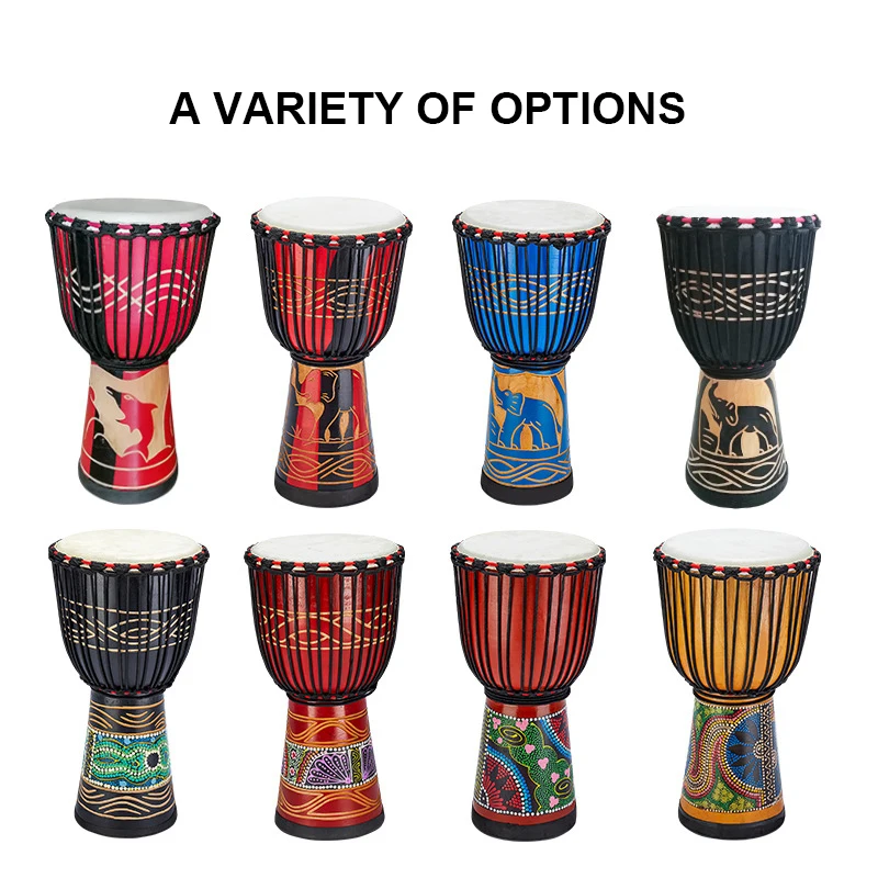 Африканский барабан Деревянный Высокое качество Африканский барабан джембе profesional 12 дюймов взрослых барабан для продажи
