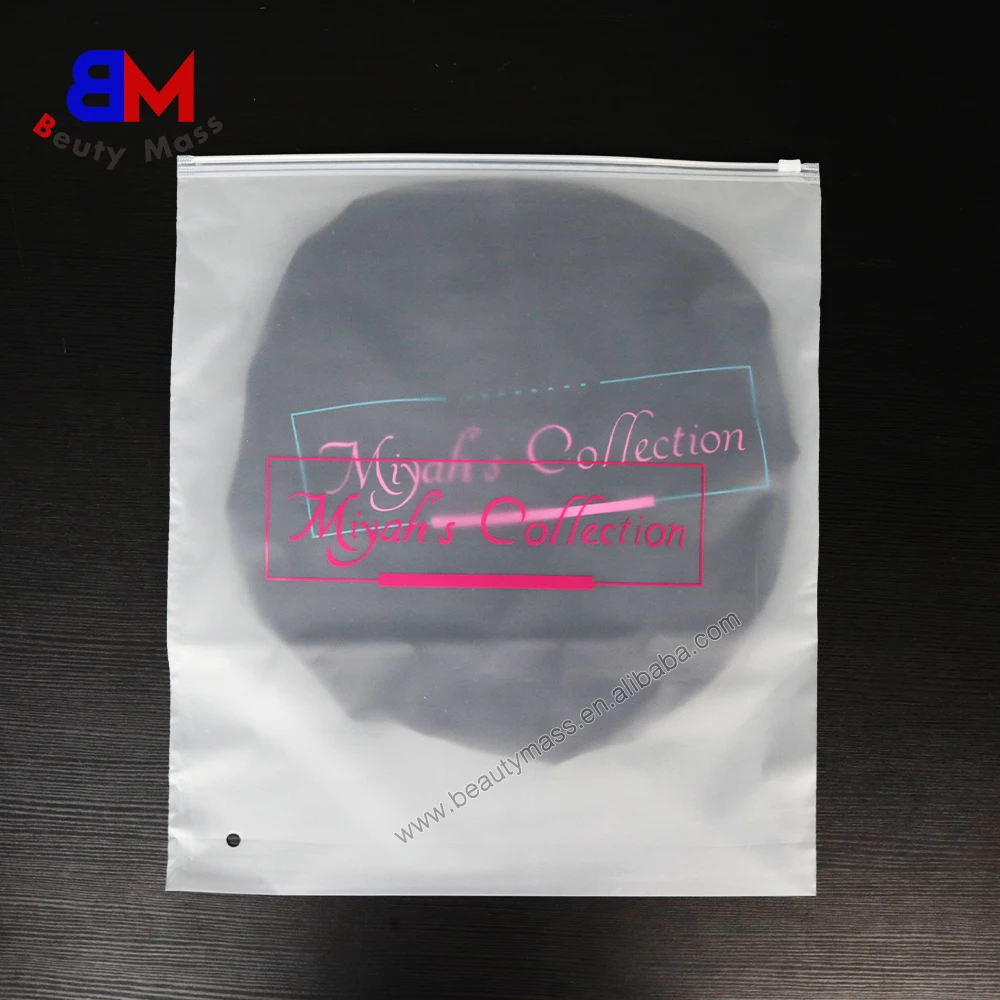 Transparent Plastic Zip Lock Packaging Bags Customized Logo Zipper Recyclable Bag With Slider