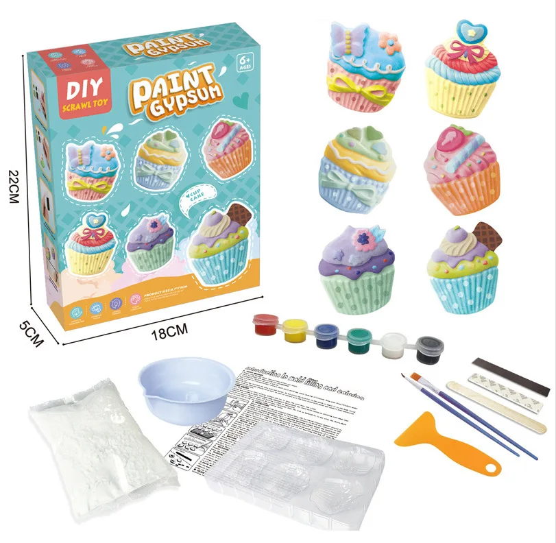Creative Various Theme Painting Set DIY Coloring Universe Toy Kids Drawing Paint Gypsum Set with Pigment