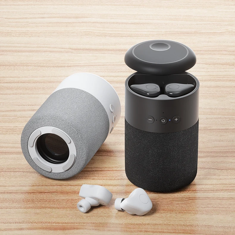 New Arrival Mini Wireless TWS Portable Audio Outdoor Speaker Player With True HiFi Stereo Music in-ear Headsets Earbuds