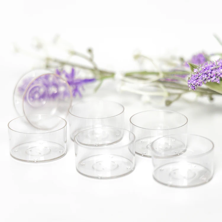 Wedding round shaped Polycarbon Plastic candle tea light cups
