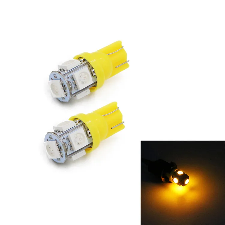 T10 5050 5 smd led bulb T10 194 168 5smd led bulb  white red yellow T10 LED interior light w5w