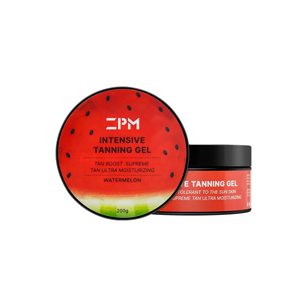 ZPM OEM/ODM Private Label Natural Deep Dark Suntan Lotion Watermelon Cream Sunbed Tanning Gel