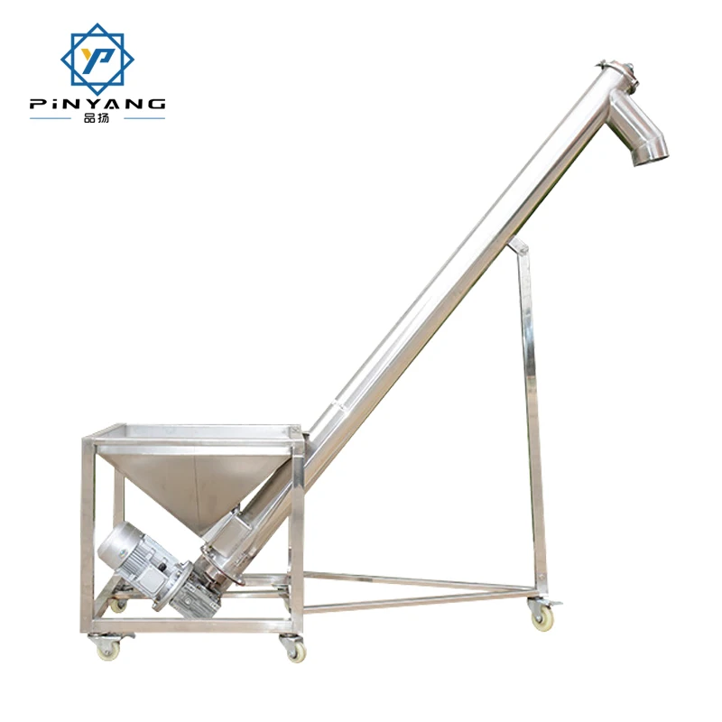 industrial stainless steel screw conveyor  with hopper