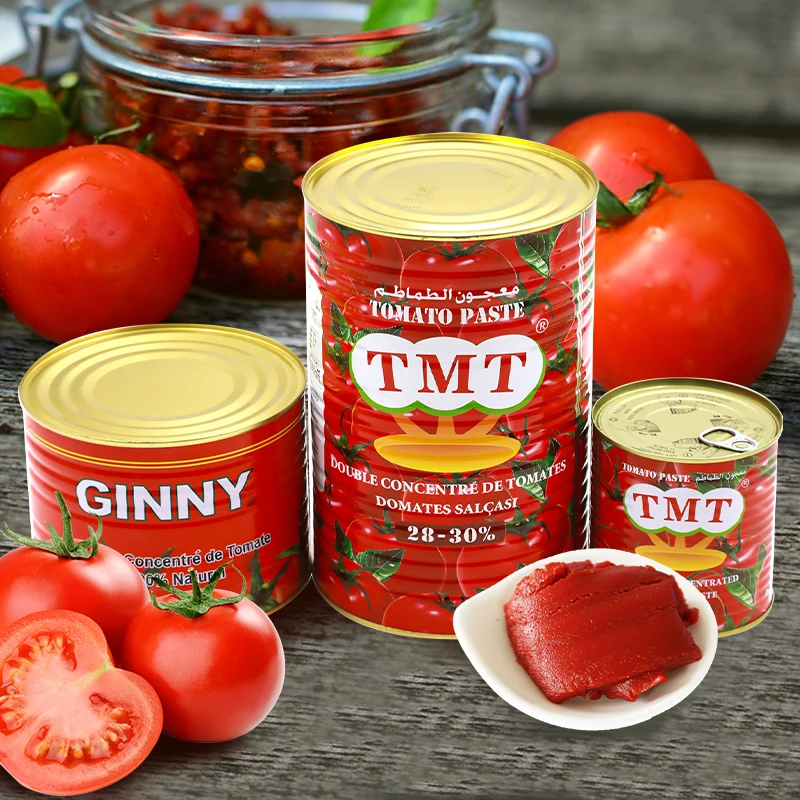 Хороший вкус томатный соус TMT бренд экспорт пасты в 28-30% Брикс