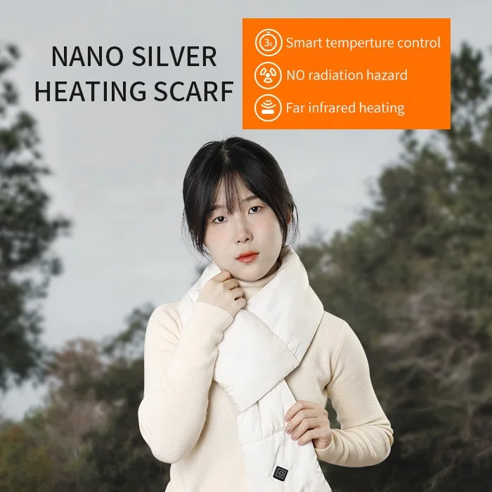Anjuny Winter Scarf Heating Pads Neck Warmer New Trend Smart Intelligent USB Heat Plush Cotton for Girls