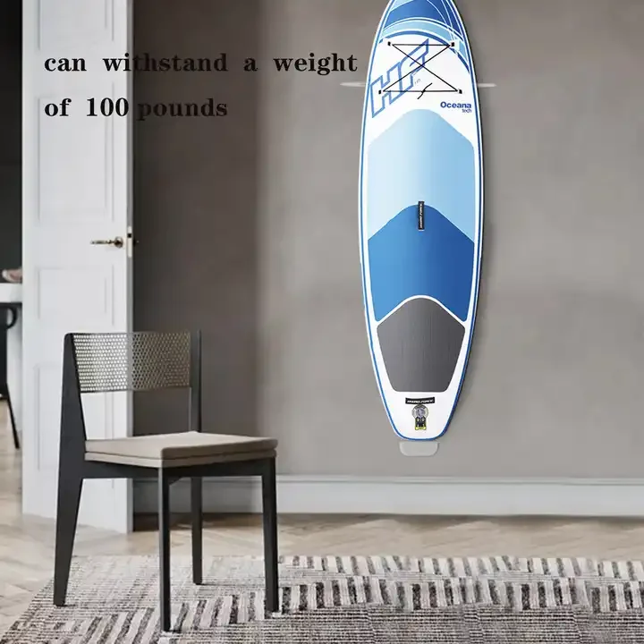 Clear Acrylic Surf Board Rack Surfboard Wall Mount Rack Surfboard Skate Display Stand