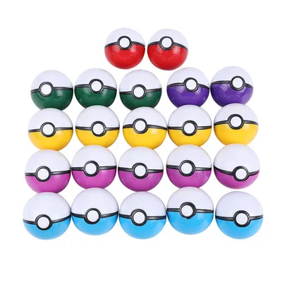 cheap Wholesale Capsule Toys 5 cm Plastic Poke mon Ball With Poke mon Figure Toy For Vending Machine