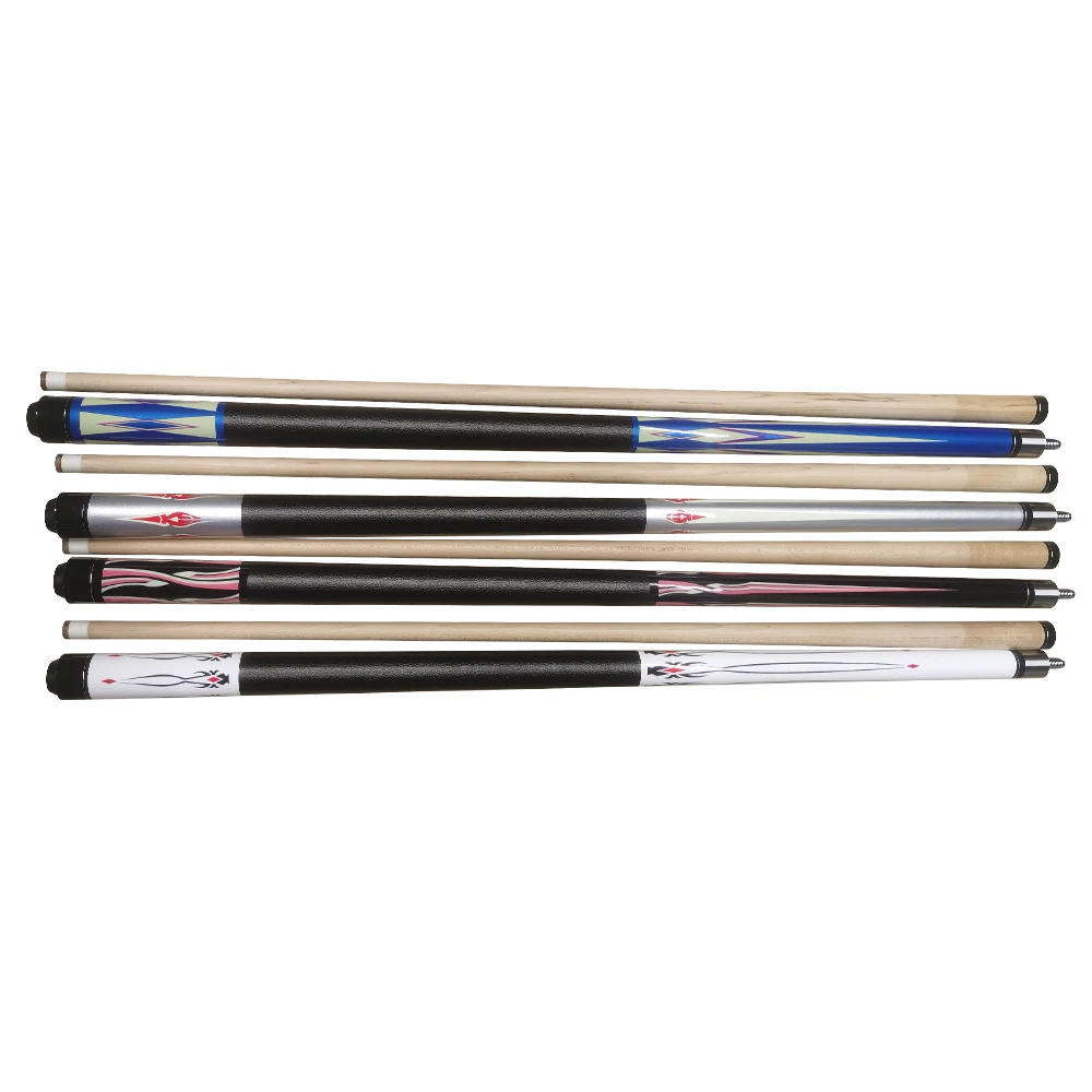 Cheap for sale different color styles high quality classic design full maple 1/2 pc 58 inch pool cue