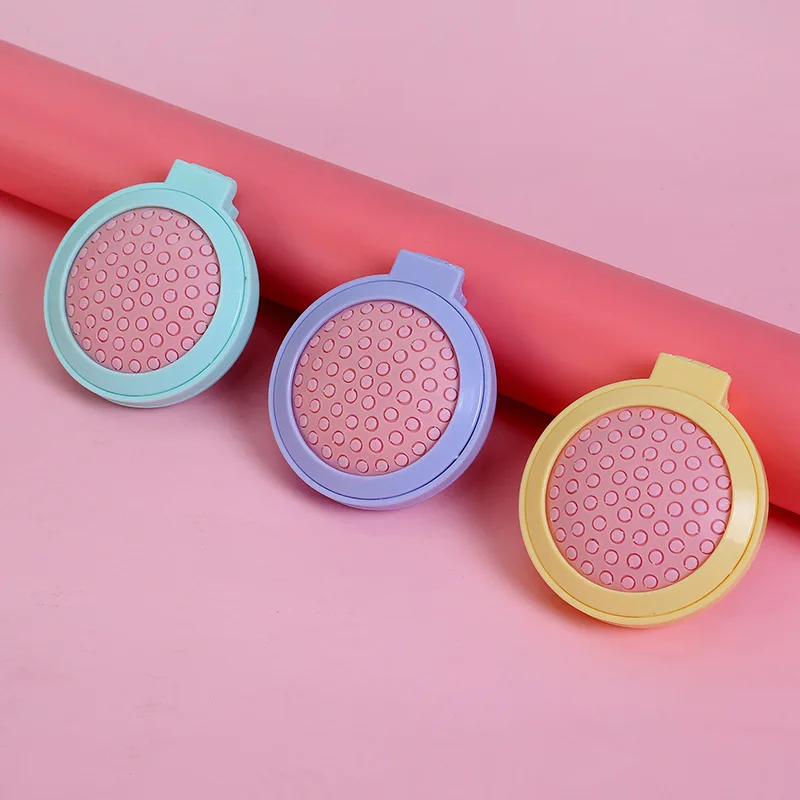 Portable Round Pocket Small Travel Massage Folding Comb Girl Hair Brush With Mirror Styling Tools Detangling hair combs