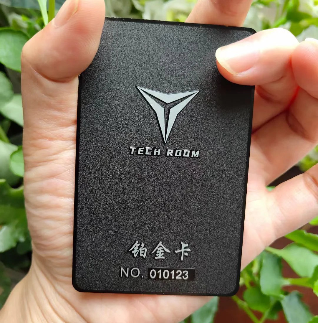 Black deep sunk engraved programmable nfc metal business card metal visit business cards graving1mm