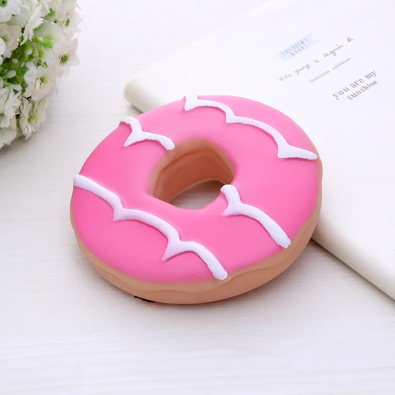 Hot Selling Wholesale Price Latex PVC Durable Biscuit Oreo Doughnut Shape Chew Toy Interactive Squeak Toy Indoor Training Tools