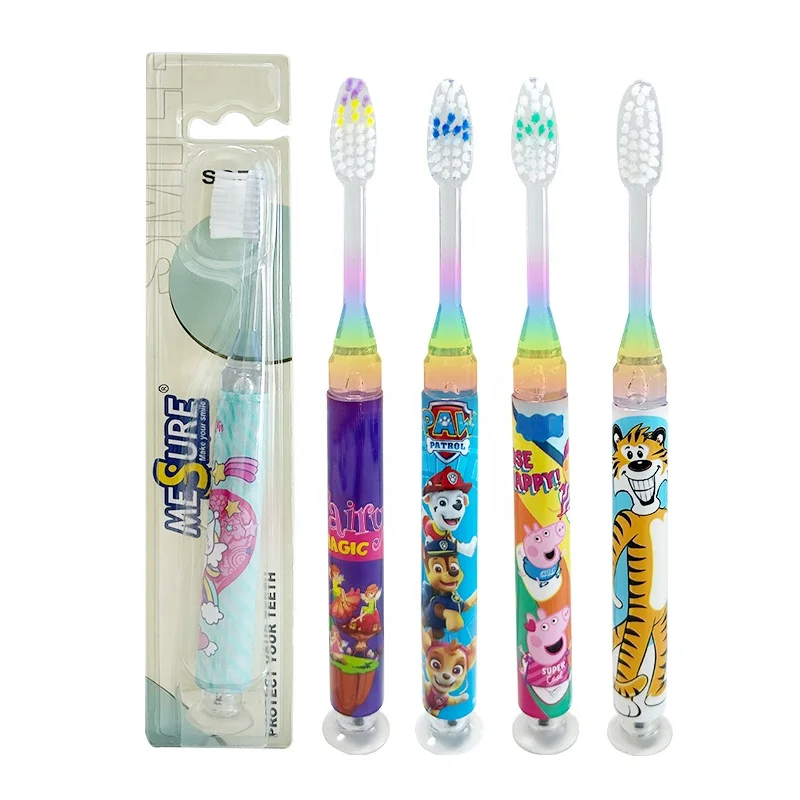 MESURE Flashing Toothbrush with Kids Toothbrush Timer Led Light OEM Service Nylon Manual Toothbrush for Children