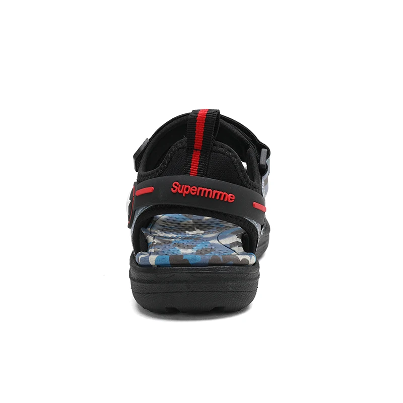 
Leather Sandals Children Beach Sandals Shoe Pattern open Toe Kids Velcro Strap Unisex Outdoor Sport Sandals 