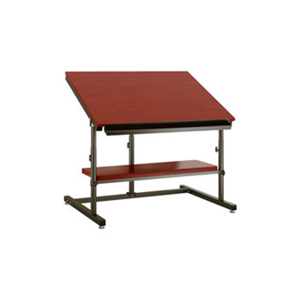 Wooden adjustable drafting table,school adult drawing table