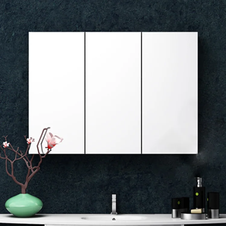 Aluminum glass door wall mounted storage bathroom mirror medicine cabinet for toilet