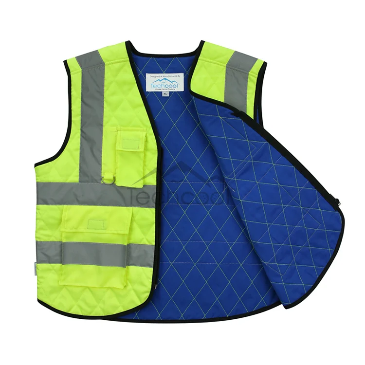 Techcool Summer Wokers Cooling Vest Body Cooling Safety Vest