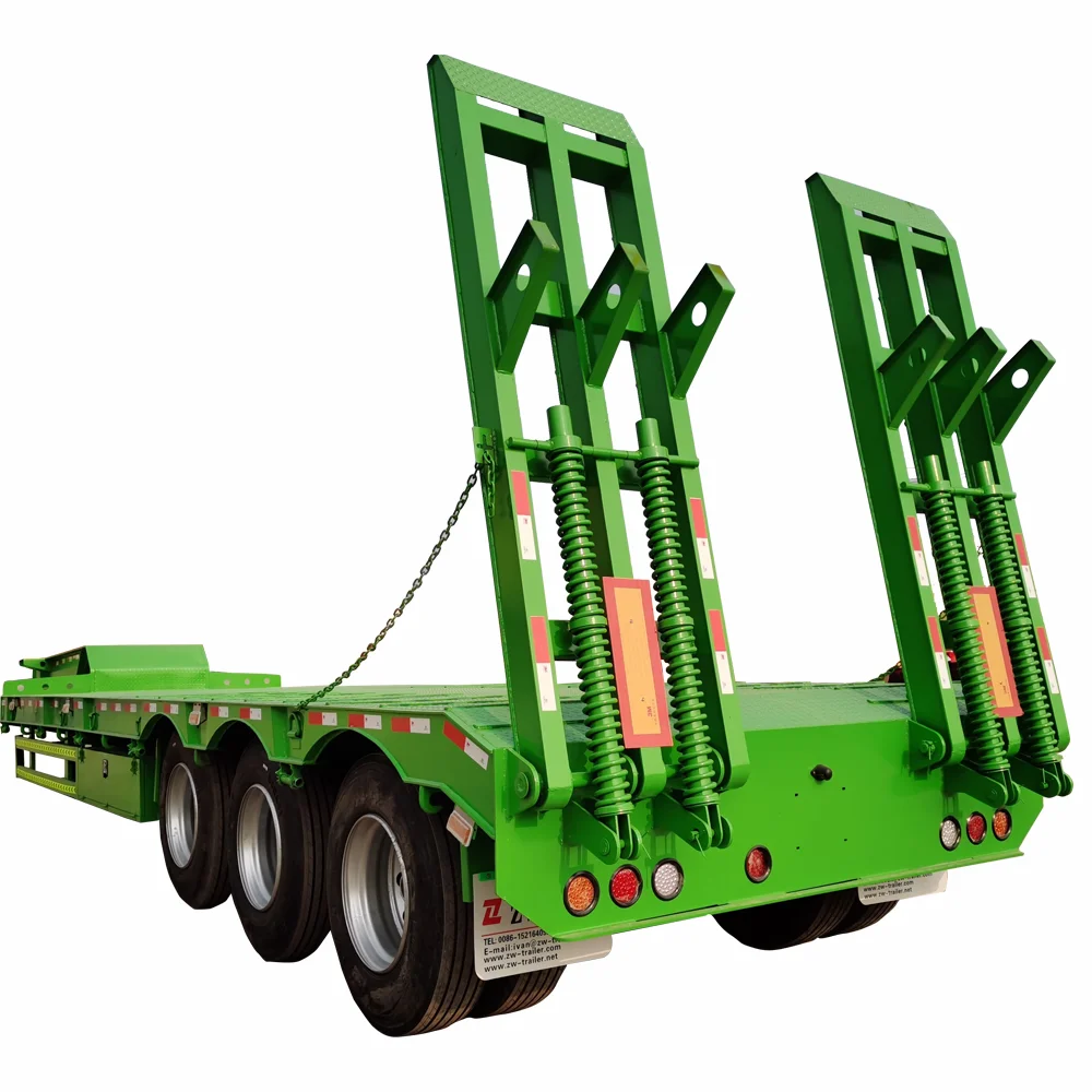 CIMC 4 Axles Lowbed Transport Trailer Customized Lowboy Truck Gooseneck Semi Trailer with cheap price