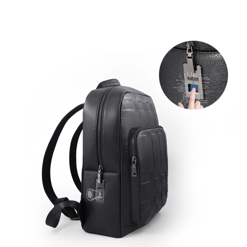 Fingerprint lock Anti Theft USB Charging Work Bag For Men Business Notebook Back Pack Smart Travel 15.6 Inch Laptop Backpack