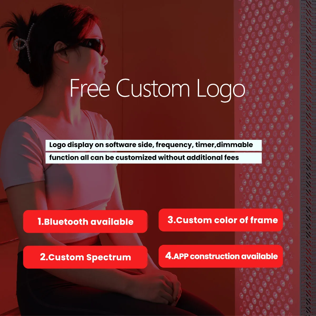 Hot sell shenzhen idea red light therapy sauna Red Light Therapy Device near infrared red light therapy panel