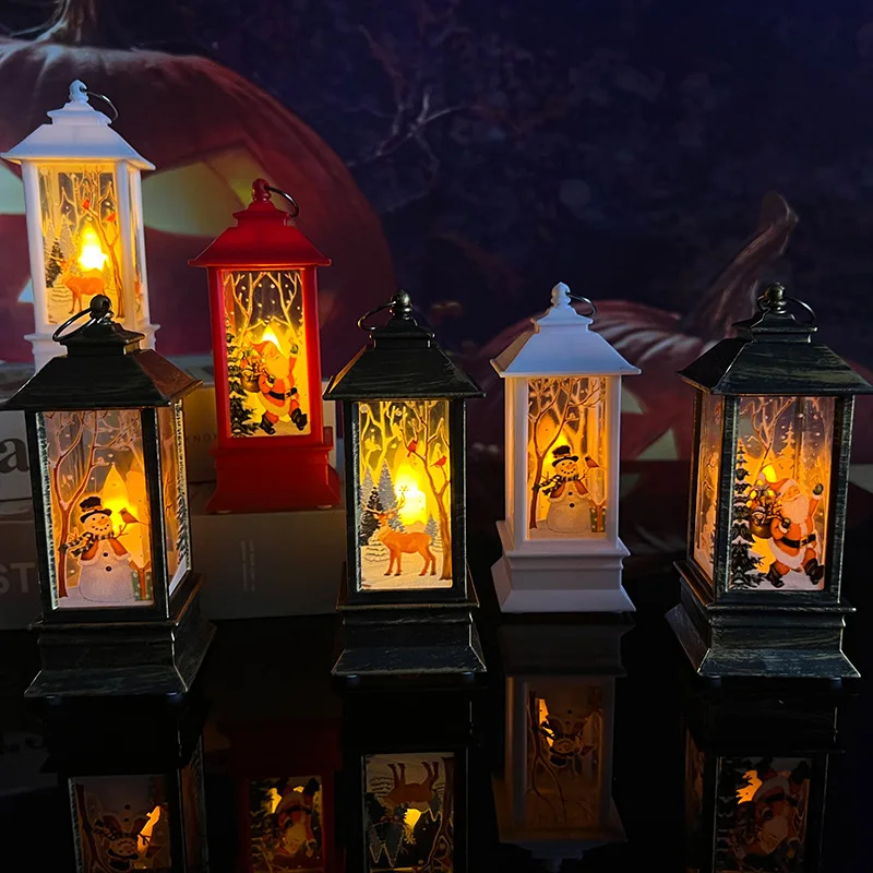 Christmas decoration gift ornaments Retro nostalgia small horse lamp small night light creative LED kerosene lamp