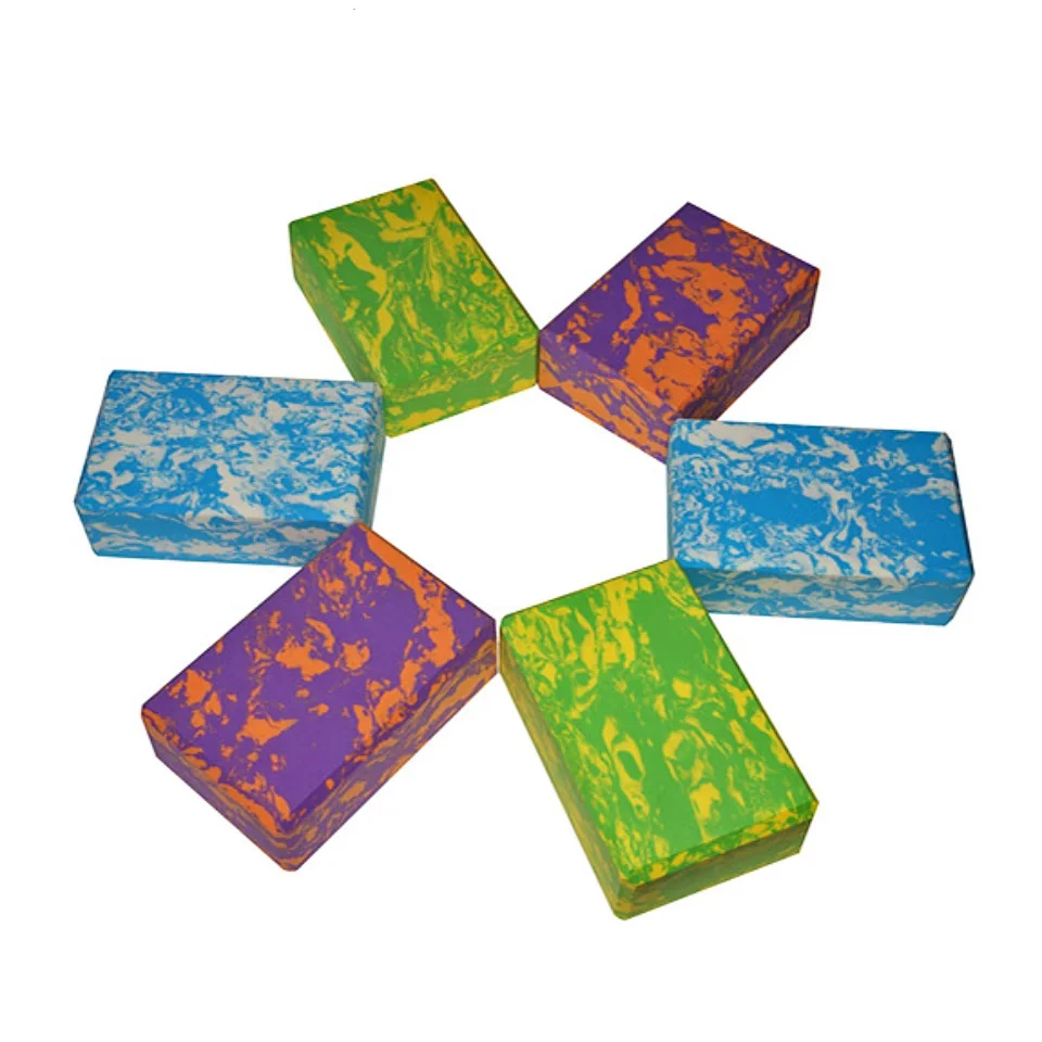 Оптовая продажа, двухслойные блоки для фитнеса, тренажерного зала, Эва, йоги, конкурентоспособные продажи, блоки с индивидуальным принтом, строительные блоки из вспененного этилвинилацетата