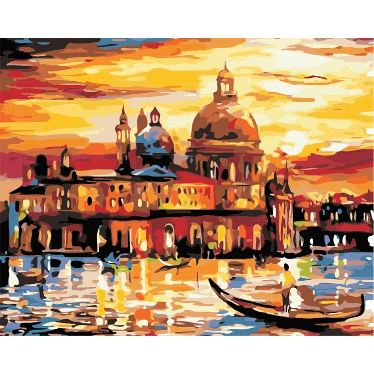  paint by numbers diy oil paint art boat easy paint by numbers for adults