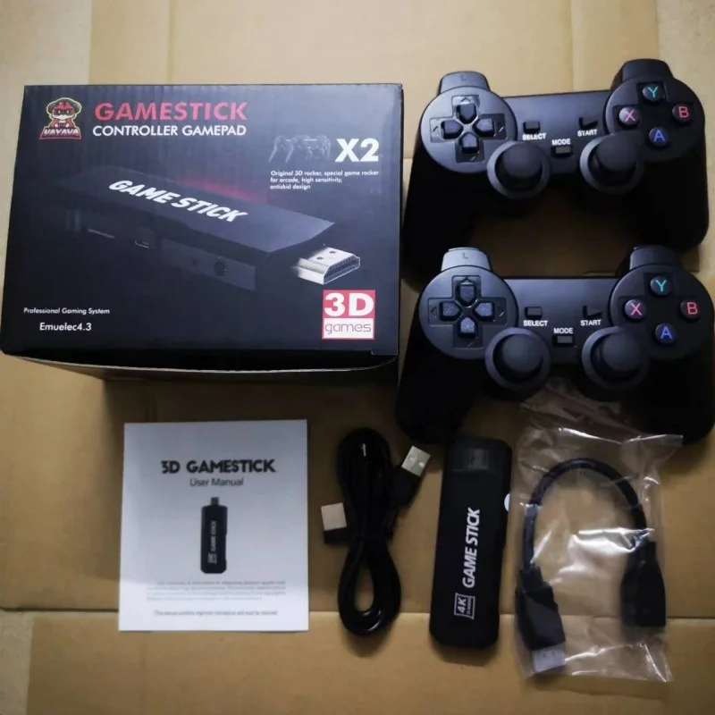Игровая приставка GD10 4K HD двойная Беспроводная игровая консоль 2 4G ретро-консоль 64G 30000 игры для PS1 DC N64