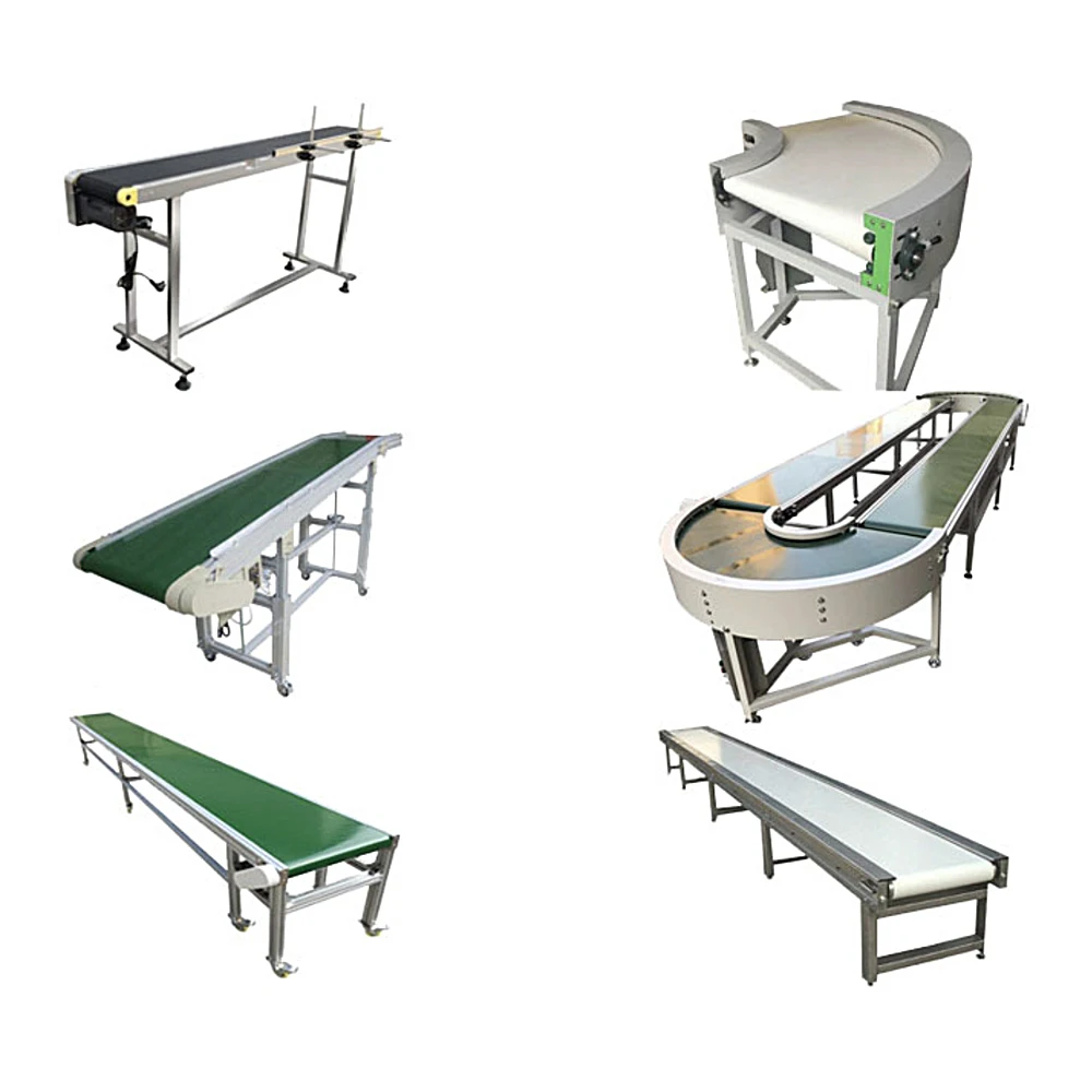 Factory customization PVC green flat belt conveyor system Design food grade belt conveyor