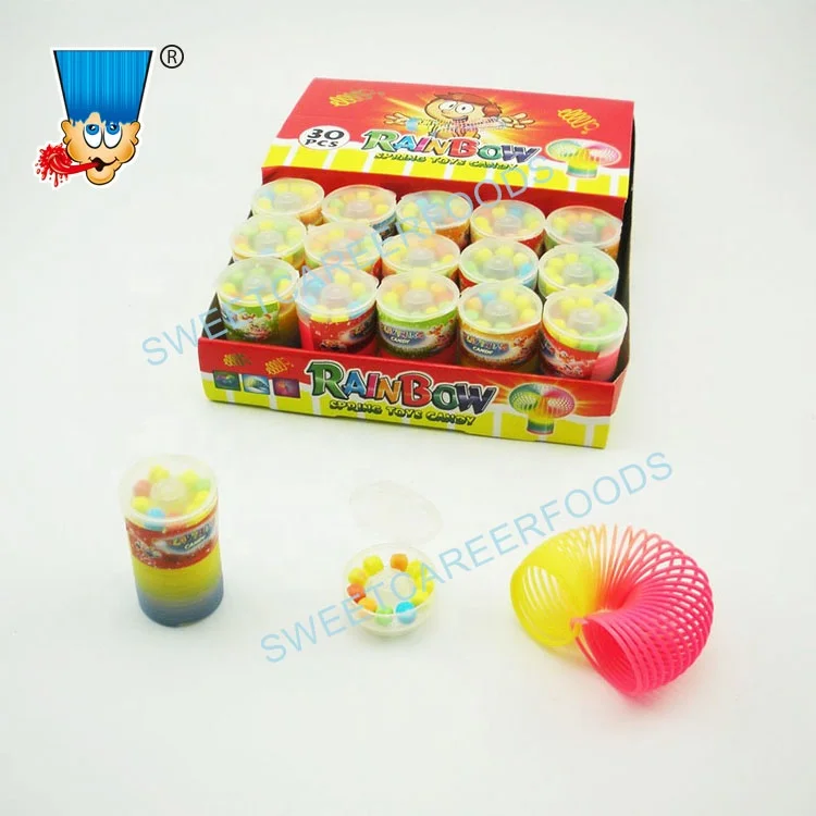 rainbow spring ring toy candy
