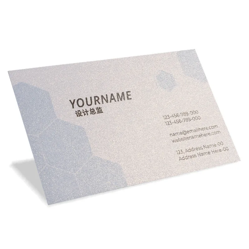 UV special paper business card printing Coated paper business card design printing hot gold double-sided color printing