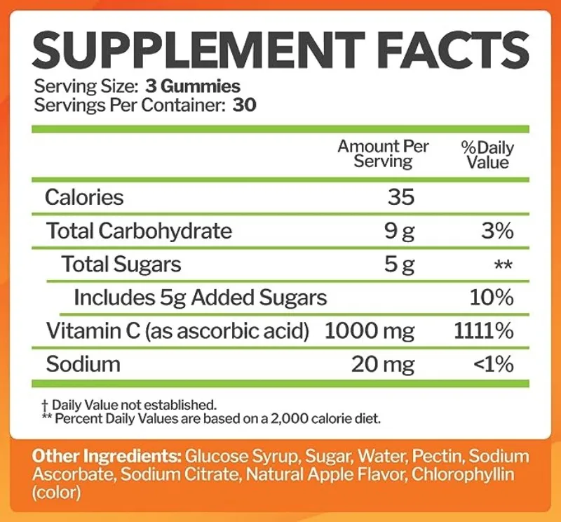 Vitamin C Gummies for Adults & Kids Multivitamin with Zinc & Herbal Extracts for Immune Support Collagen Support for Skin
