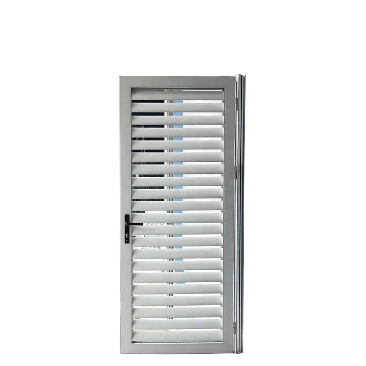 Residencial window screen door aluminum fully louvre door ten years warranty