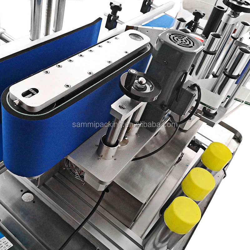 High speed automatic table round machine for marking bottles with conveyor belt