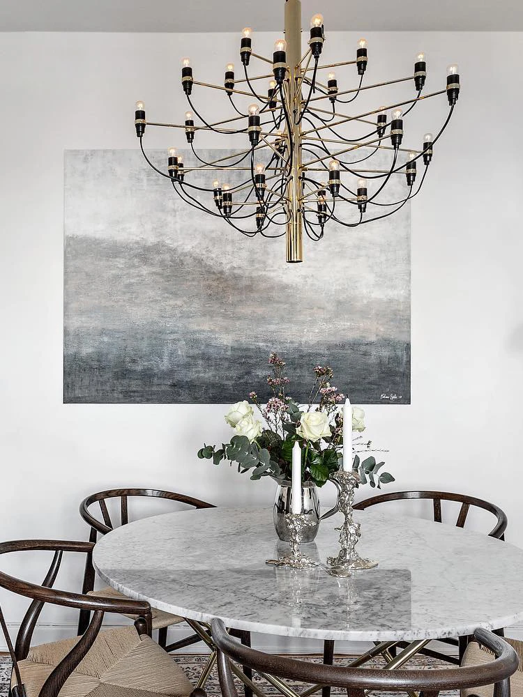 Senior designer Black elegant high-end banquet restaurant living room interior decoration lighting villa corridor