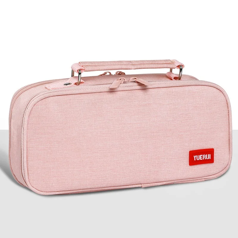 Office Stationery Three Layers Large Canvas Pencil Case School Supplies Gift Pencil Bags
