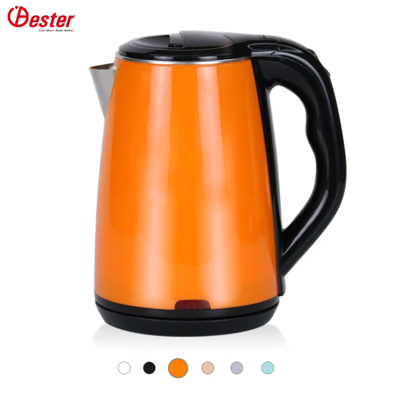 Boil Water Kettle Double Wall Jug Kettle 1.8L Stainless Steel Electric Kettle
