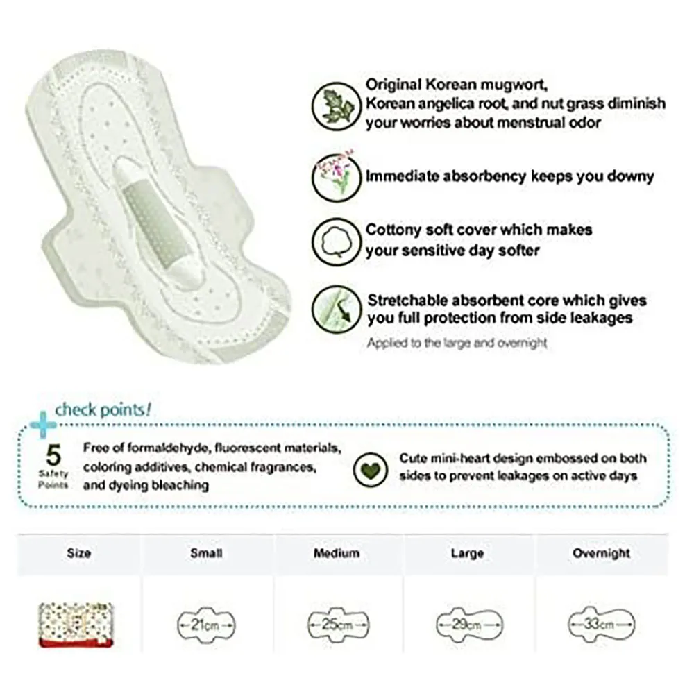 Herbal Sanitary Pads Personal Care Hygiene Products Sanitary Pads Disposable Pad Sanitary Napkin