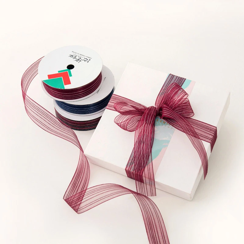 Wholesale personalized chiffon ribbon curling cheap clear color ribbon for bows